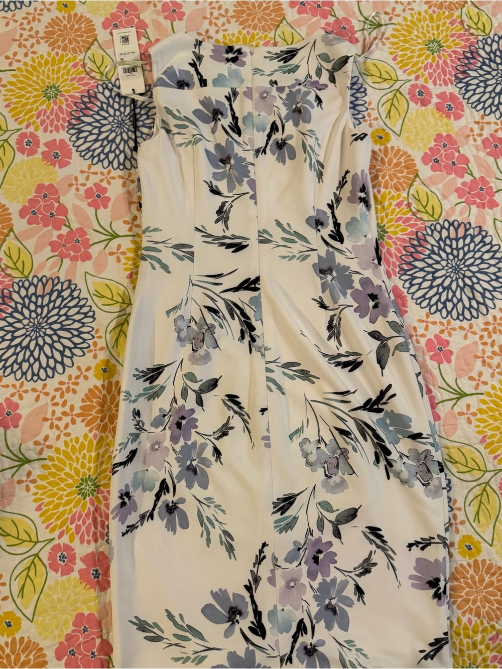 NWT size 4 Calvin Klein white floral dress - Picture 6 of 6